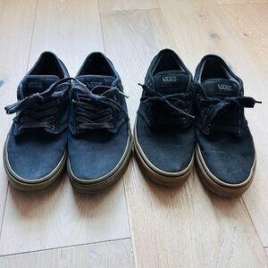 Set of Two Pair Vans Chukka Low Black & Blue Size 11